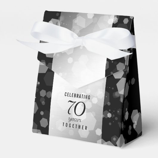 Ballotins Élégant 70e anniversaire de Mariage Platinum (Verso)