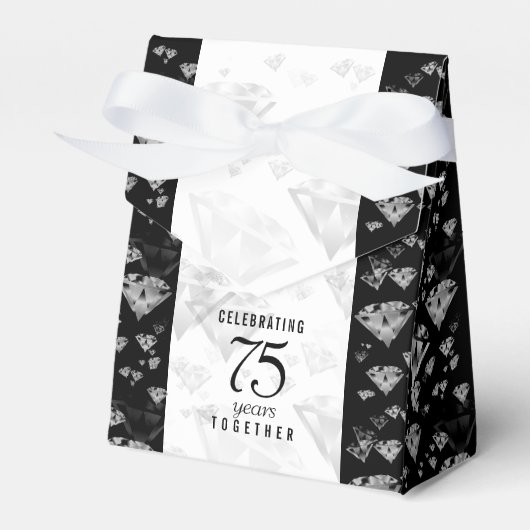 Ballotins Élégant 75e anniversaire de Mariage de diamant (Verso)