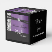 Ballotins Elégant Améthyste violet et noir Anniversaire (Arrière)