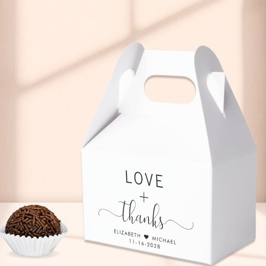 Ballotins Élégant Amour Et Merci Mariage