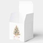 Ballotins Elégant Aquarelle rose doux Joyeux Arbre de Noël (Ouvert)