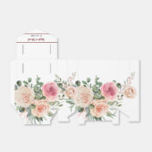 Ballotins Elégant Aquarelle rose Roses Mariage (Déplié)