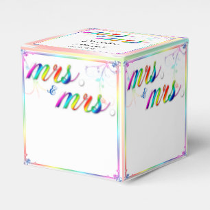 Ballotins Elégant arc-en-ciel Floral mariage Favor Box