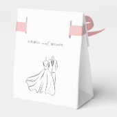 Ballotins Élégant B&W Tux & Robe Merci Mariage (Arrière)