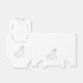 Ballotins Élégant B&W Tux & Robe Merci Mariage (Déplié)