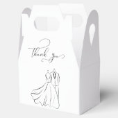 Ballotins Élégant B&W Tux & Robe Merci Mariage (Ouvert)