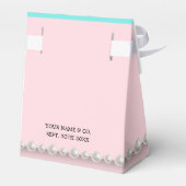 Ballotins Élégant Baby shower à thème rose beige (Arrière)