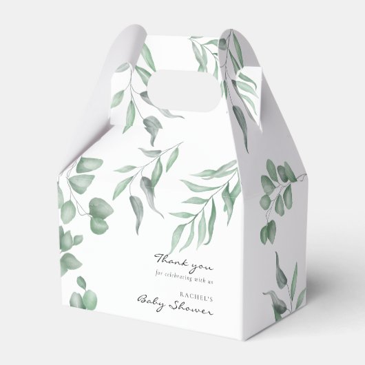Ballotins Elégant Baby shower Eucalyptus Verdure Foliage (Verso)