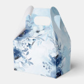 Ballotins Elégant Baby shower Garçon Fleurs Bleues (Arrière)