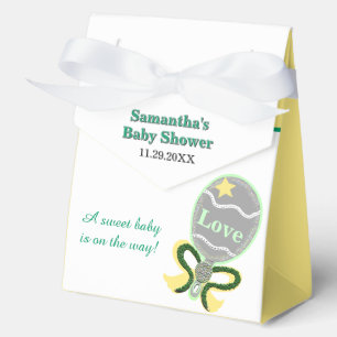 Ballotins Élégant Baby shower Green Rattle