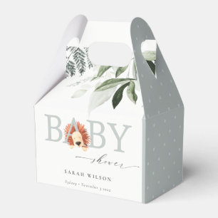 Ballotins Élégant Baby shower Pastel Cute Lion Foliage
