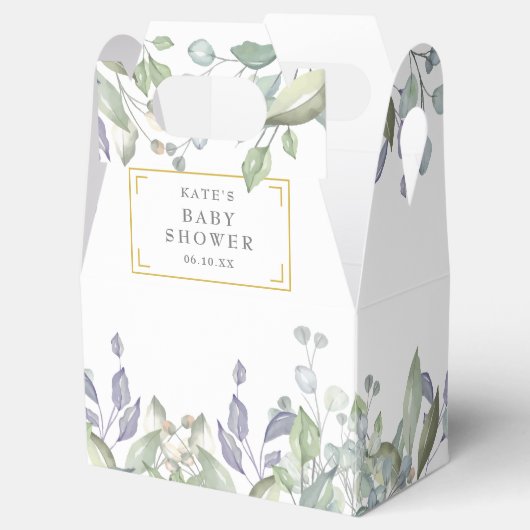 Ballotins Élégant Baby shower Sage Lilac Verdure (Ouvert)