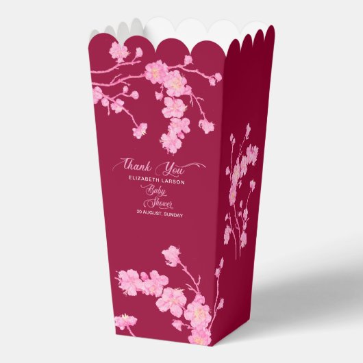 Ballotins Elégant Baby shower Sakura Cherry Blossoms Favoris (Verso)