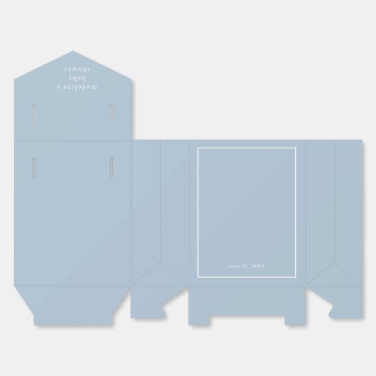 Ballotins Elégant Baby shower simple Dusty Blue Boys (Déplié)