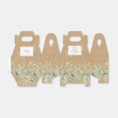 Ballotins Elégant Baby shower vert Feuille rustique Kraft (Déplié)