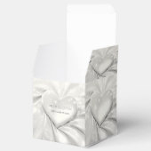 Ballotins Élégant Ballotin de coeur crème blanche (Ouvert)