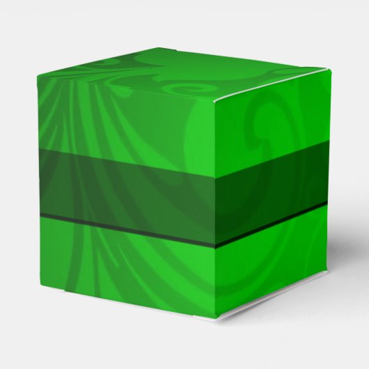 Ballotins Élégant Ballotin de Cube Noir & Vert (Arrière)