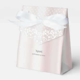 Ballotins Élégant Ballotin floral dentelle blanche