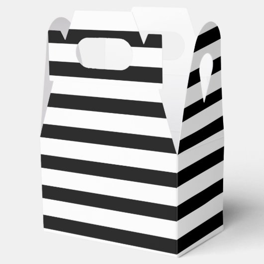 Ballotins Élégant Ballotin rayé noir et blanc (Ouvert)