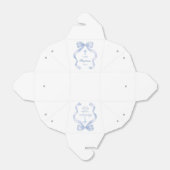 Ballotins Élégant Baptême Bleu Bow Sortir (Déplié)