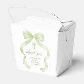 Ballotins Élégant Baptême De Bow Vert Sortir (Arrière)