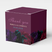 Ballotins Elégant bijou tons fleurs mariage bordeaux (Verso)