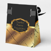 Ballotins Elegant Black and Gold Favor Box (Arrière)