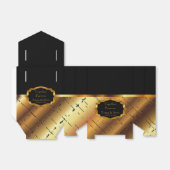 Ballotins Elegant Black and Gold Favor Box (Déplié)