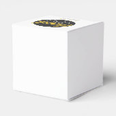 Ballotins Élégant Black Circle Merci or Mariage (Arrière)