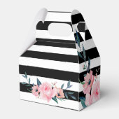 Ballotins Élégant Black Gold Blush Rose Floral Mariage (Arrière)