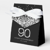 Ballotins Elegant Black Silver Diamonds 90th Birthday (Verso)