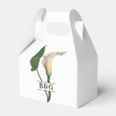 Ballotins Elégant blanc Calla Lily Vert Mariage botanique (Arrière)