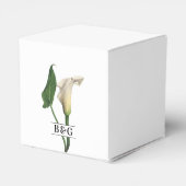 Ballotins Elégant blanc Calla Lily Vert Mariage botanique (Arrière)