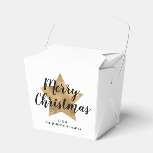 Ballotins Élégant Blanc Gold Star Noël (Verso)