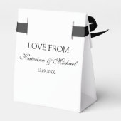 Ballotins Élégant blanc minimaliste Mariage Script cadeau (Arrière)