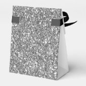 Ballotins Élégant blanc Parties scintillant argent Monogramm (Arrière)