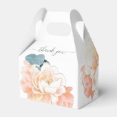 Ballotins Elégant blanc Peach Crème Mariage floral (Arrière)