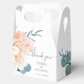 Ballotins Elégant blanc Peach Crème Mariage floral (Ouvert)