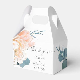 Ballotins Elégant blanc Peach Crème Mariage floral