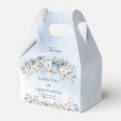 Ballotins Elégant bleu & blanc roses mariage d'or eucalyptus (Verso)