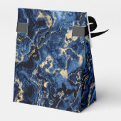 Ballotins Elégant Bleu Et Marbre Or Boîte De Mariage Faveur (Arrière)