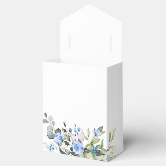 Ballotins Elégant bleu Eucalyptus Rose Mariage vert (Ouvert)