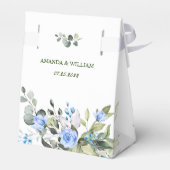 Ballotins Elégant bleu Eucalyptus Rose Mariage vert (Arrière)