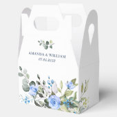 Ballotins Elégant bleu Eucalyptus Rose Mariage vert (Ouvert)