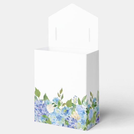 Ballotins Elégant bleu Hydrangea Aquarelle Verdure (Ouvert)