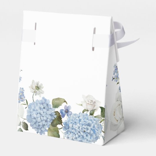 Ballotins Elégant bleu Hydrangea Roses blanches Mariage flor (Arrière)