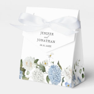 Ballotins Elégant bleu Hydrangea Roses blanches Mariage flor