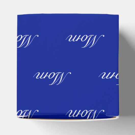 Ballotins Élégant bleu nom de script personnalisé texte mono (Haut)