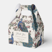 Ballotins Elégant bleu Peacocks et fleurs ivoire (Verso)