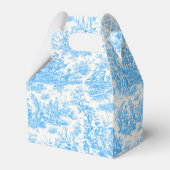 Ballotins Elégant bleu turquoise toile de jouy Douche nuptia (Arrière)